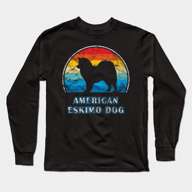 American Eskimo Dog Vintage Design Long Sleeve T-Shirt by millersye